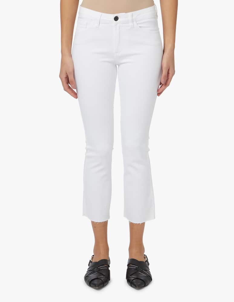 3X1 W25 Crop boot jeans with raw hem - white - picture 2