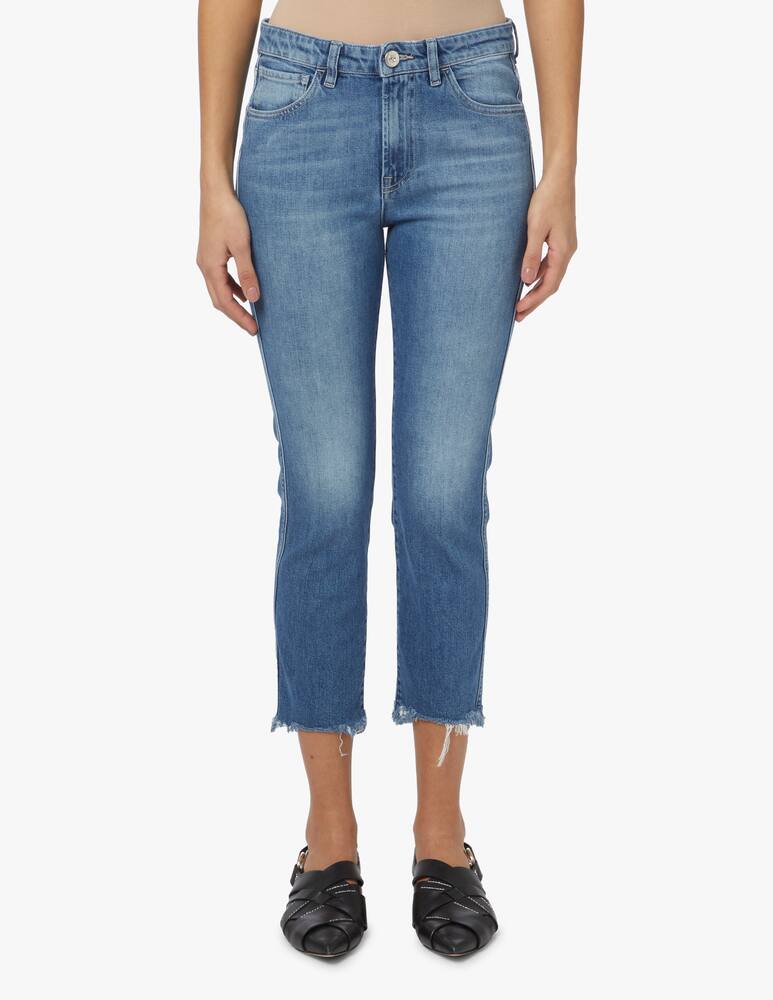 rinascente 3X1 Jeans straight Authentic Crop - blu