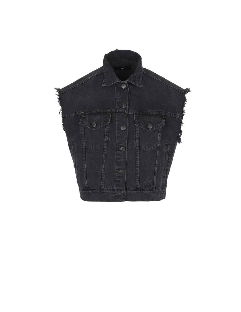 rinascente 3X1 Gilet oversize crop Susan - nero