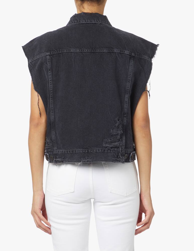 rinascente 3X1 Gilet oversize crop Susan - nero