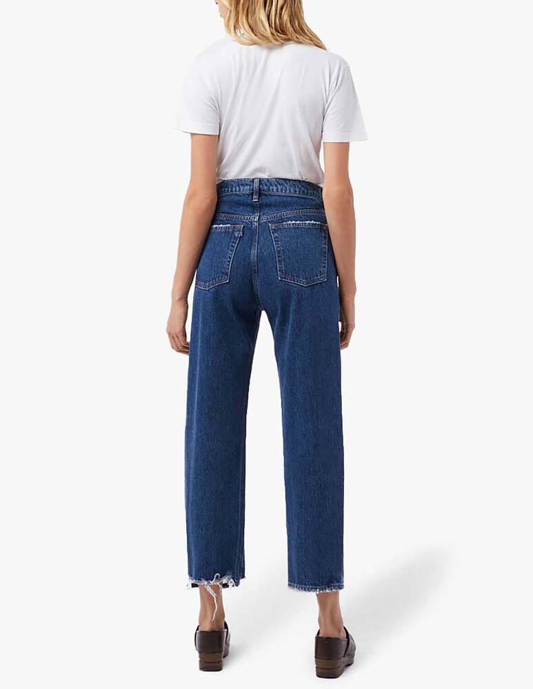 rinascente 3X1 Sabina girlfriend destroyed hem jeans - blue