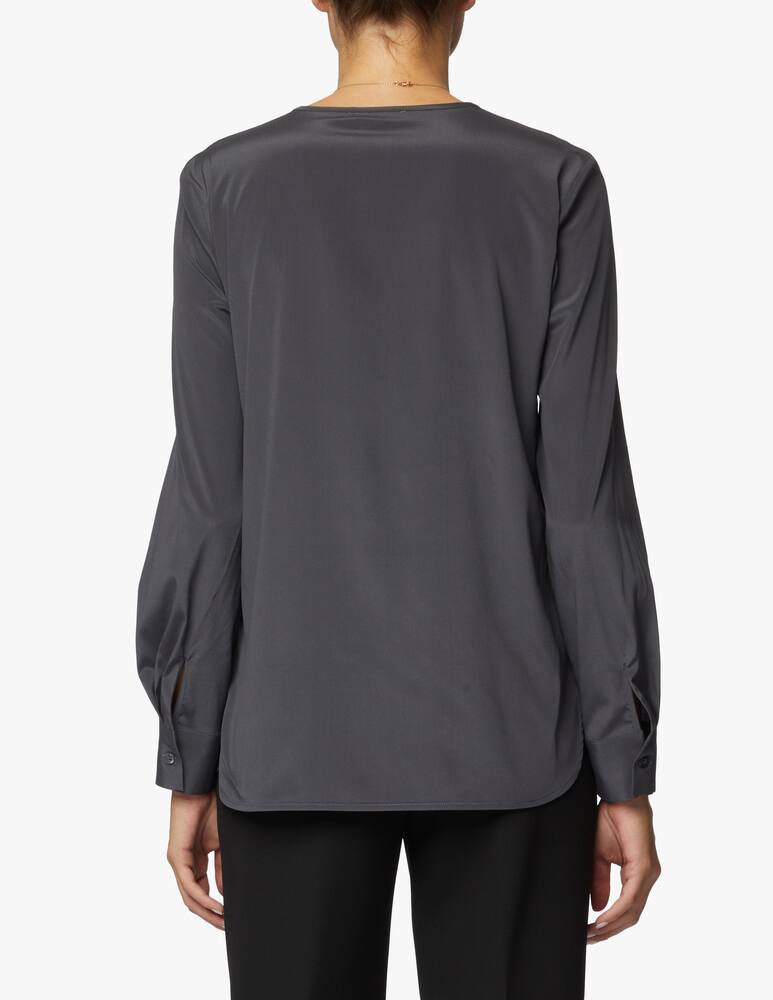 rinascente Peserico Blusa collo alla koreana in misto seta