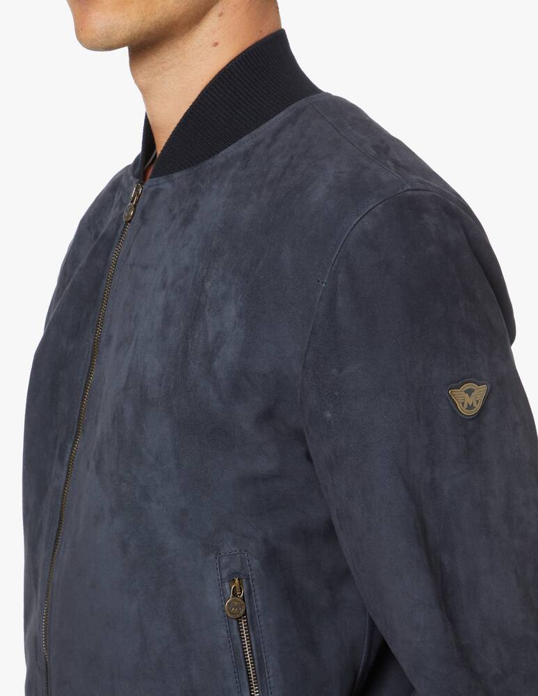 rinascente Matchless Ian bomber suede jacket - blue