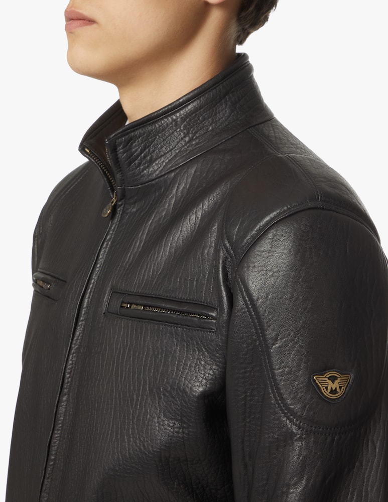 rinascente Matchless Giacca in pelle scura suburra - nero