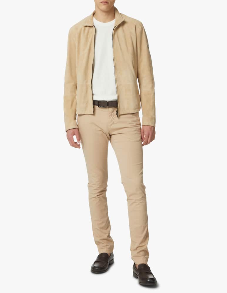 rinascente Matchless Giacca craig in suede - beige