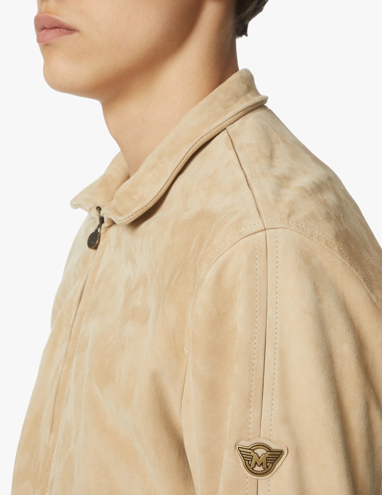 rinascente Matchless Giacca craig in suede - beige