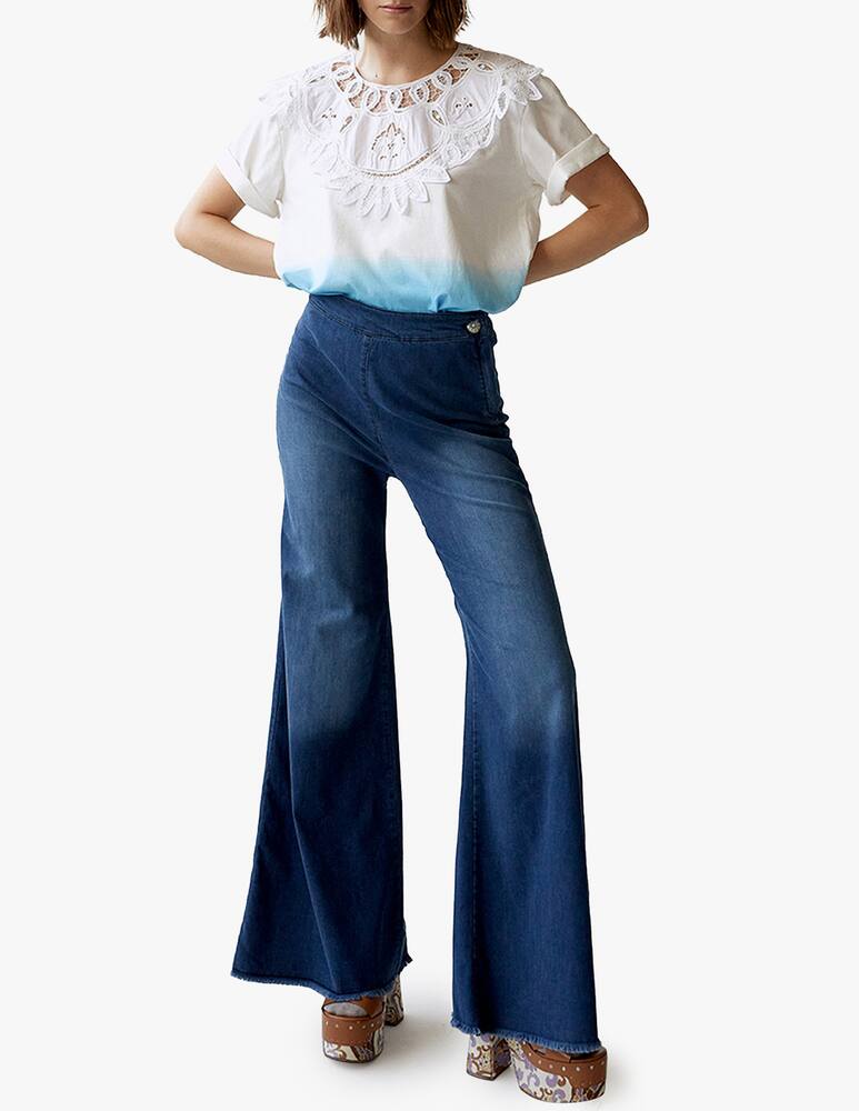 Shaft Jeans a gamba larga e vita alta elasticizzati Milly - blu - immagine 1 Shaft Jeans a gamba larga e vita alta elasticizzati Milly - blu - immagine 1