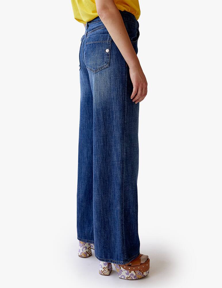 rinascente Shaft Five Japan high rise wide leg jeans - blue