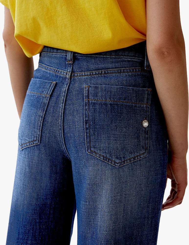 rinascente Shaft Five Japan high rise wide leg jeans - blue