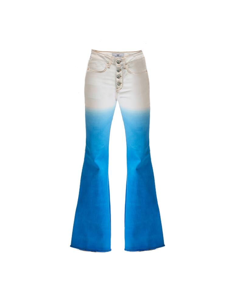 rinascente Shaft Jeans a zampa e vita alta degrade Lara - blu