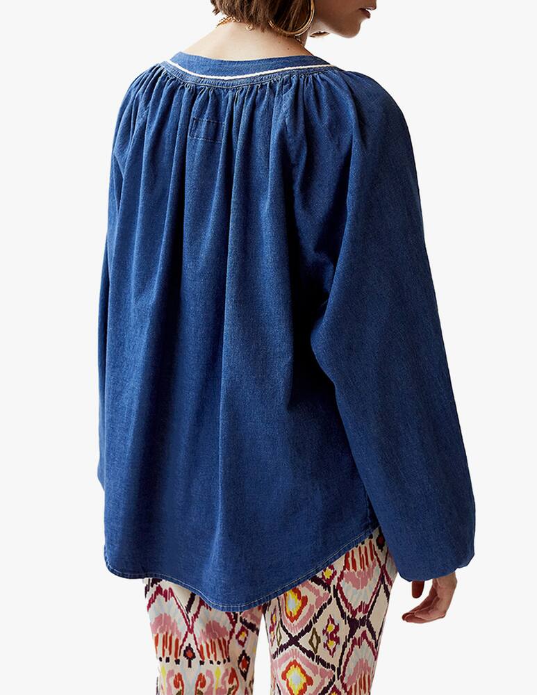 Shaft Muriel denim bluse - blue - picture 2 Shaft Muriel denim bluse - blue - picture 2