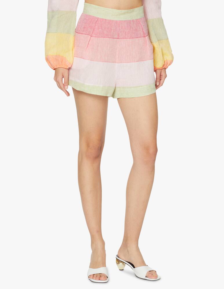 rinascente Amotea Pantaloncini di lino a vita alta Guia - rosa