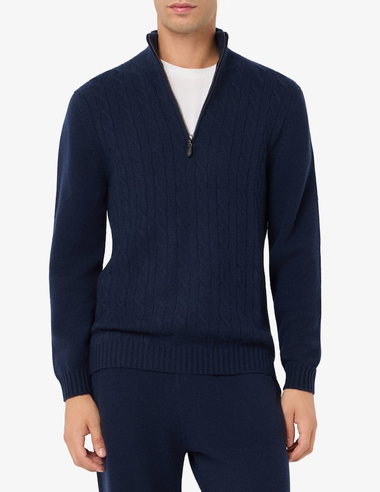 Pure Cashmere Maglia mezza zip in cashmere - immagine 1 Pure Cashmere Maglia mezza zip in cashmere - immagine 1