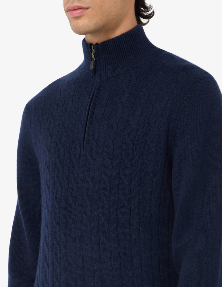 Pure Cashmere Maglia mezza zip in cashmere - immagine 4 Pure Cashmere Maglia mezza zip in cashmere - immagine 4