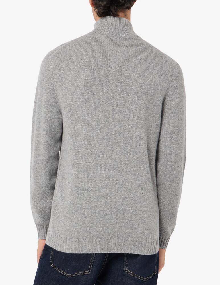 rinascente Pure Cashmere Maglia mezza zip a trecce in cashmere