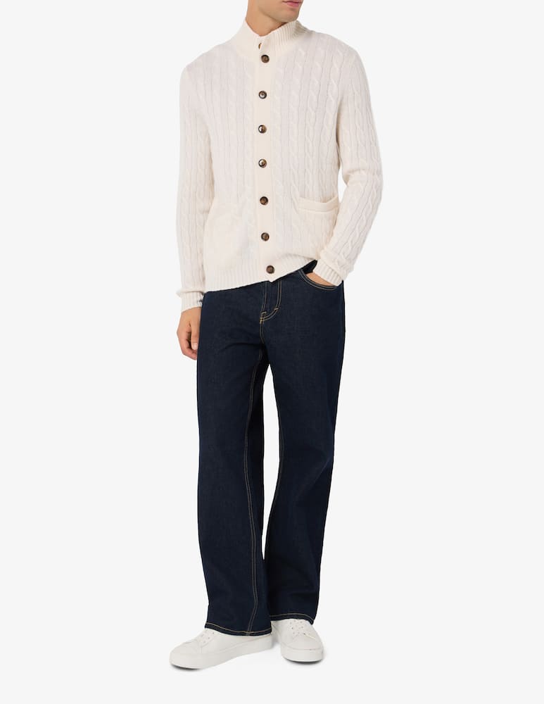 Pure Cashmere cardigan a trecce con bottoni in cashmere - immagine 2 Pure Cashmere cardigan a trecce con bottoni in cashmere - immagine 2