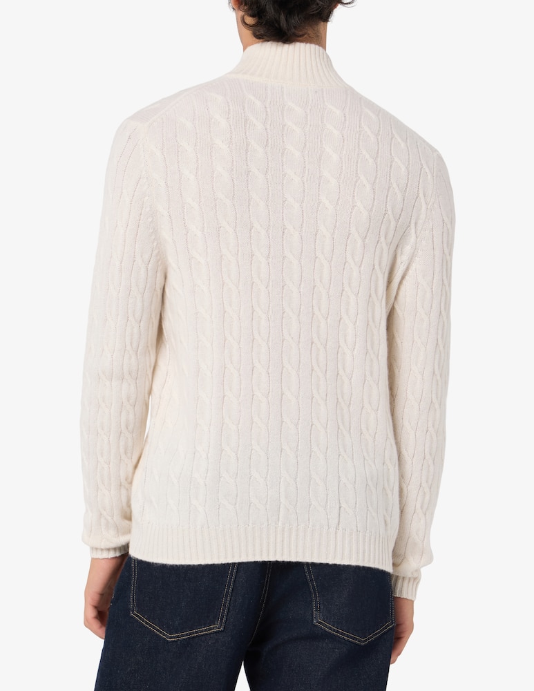 Pure Cashmere cardigan a trecce con bottoni in cashmere - immagine 3 Pure Cashmere cardigan a trecce con bottoni in cashmere - immagine 3