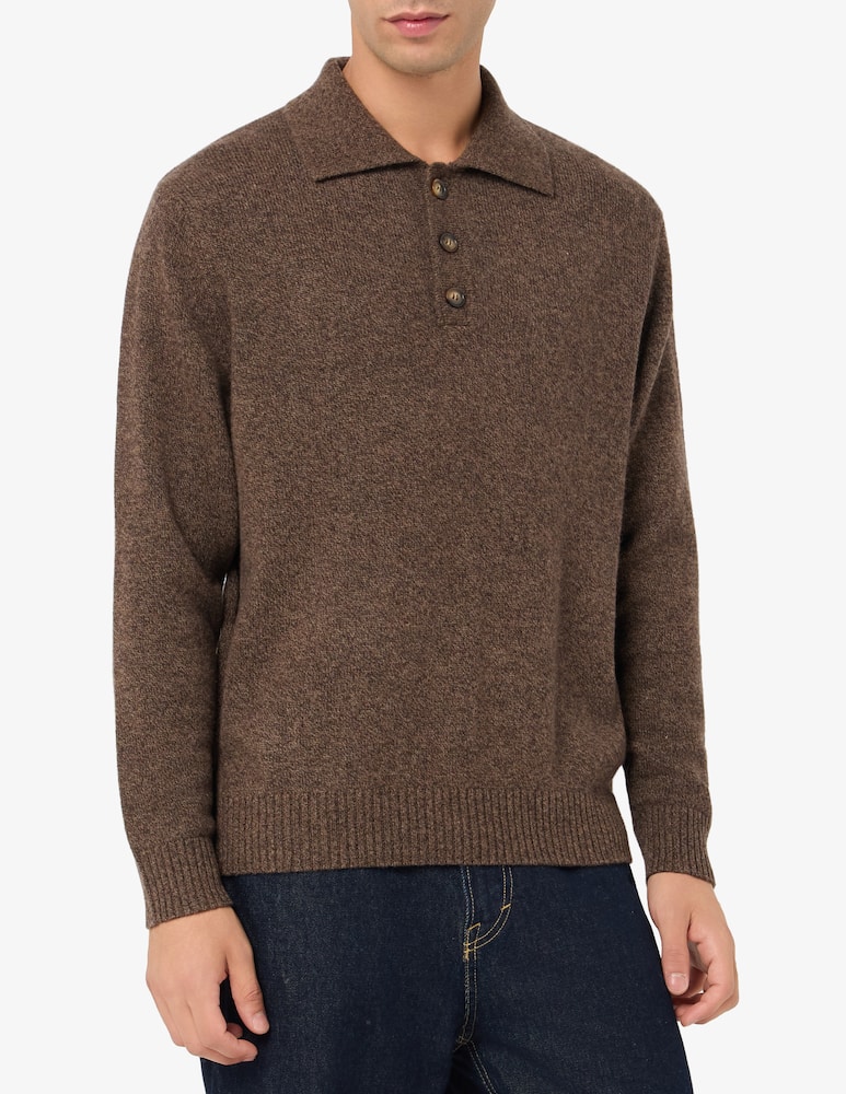 Pure Cashmere Polo maniche lunghe in cachemire moulinex - immagine 1 Pure Cashmere Polo maniche lunghe in cachemire moulinex - immagine 1