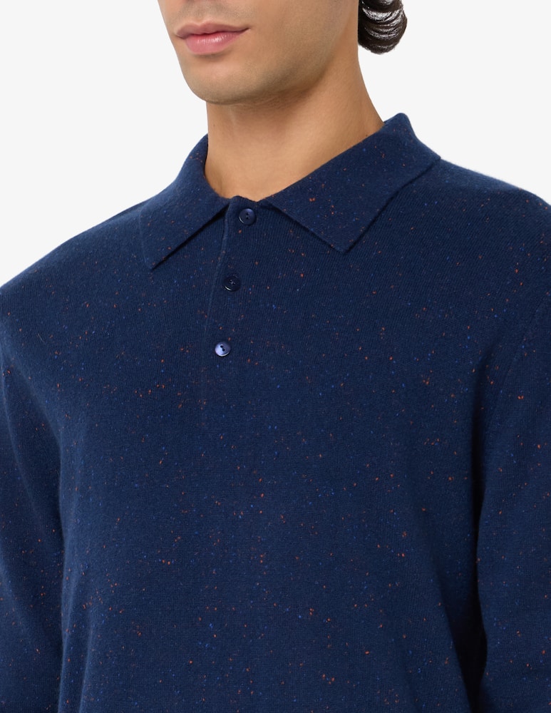 Pure Cashmere Donegal cashmere polo shirt - picture 4 Pure Cashmere Donegal cashmere polo shirt - picture 4