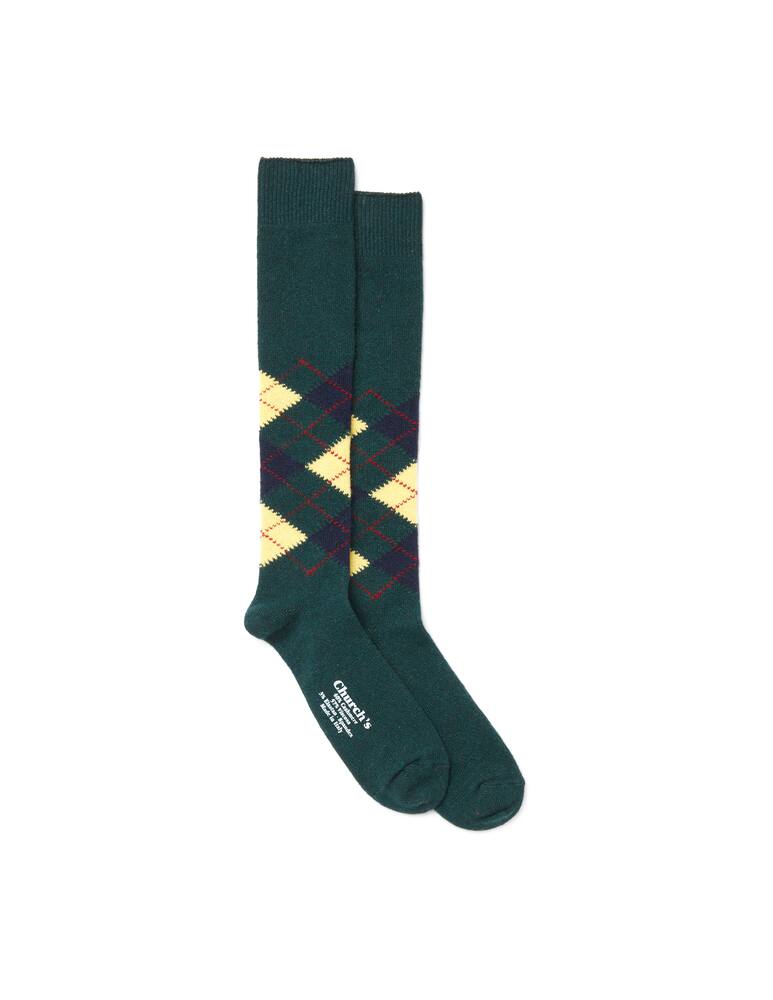 Church's Cashmere argyle long socks - picture 1 Church's Cashmere argyle long socks - picture 1