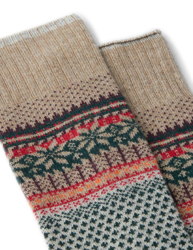 rinascente Sorley Far isle cashmere long socks