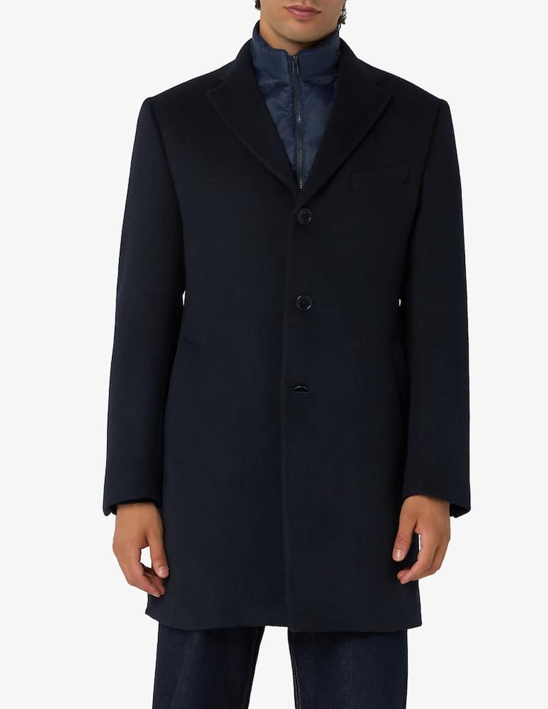 rinascente Sartoria Italiana Wool coat with bib insert