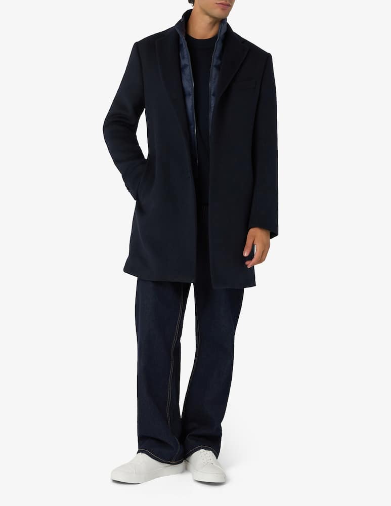 rinascente Sartoria Italiana Wool coat with bib insert