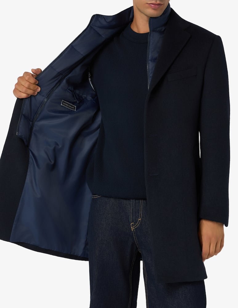 rinascente Sartoria Italiana Wool coat with bib insert