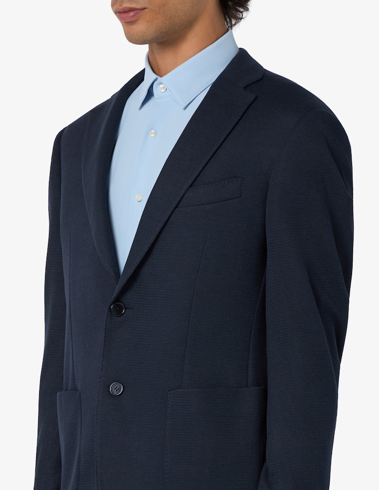 rinascente Sartoria Italiana Giacca monopetto sfoderata in jersey stretch operato drop 7