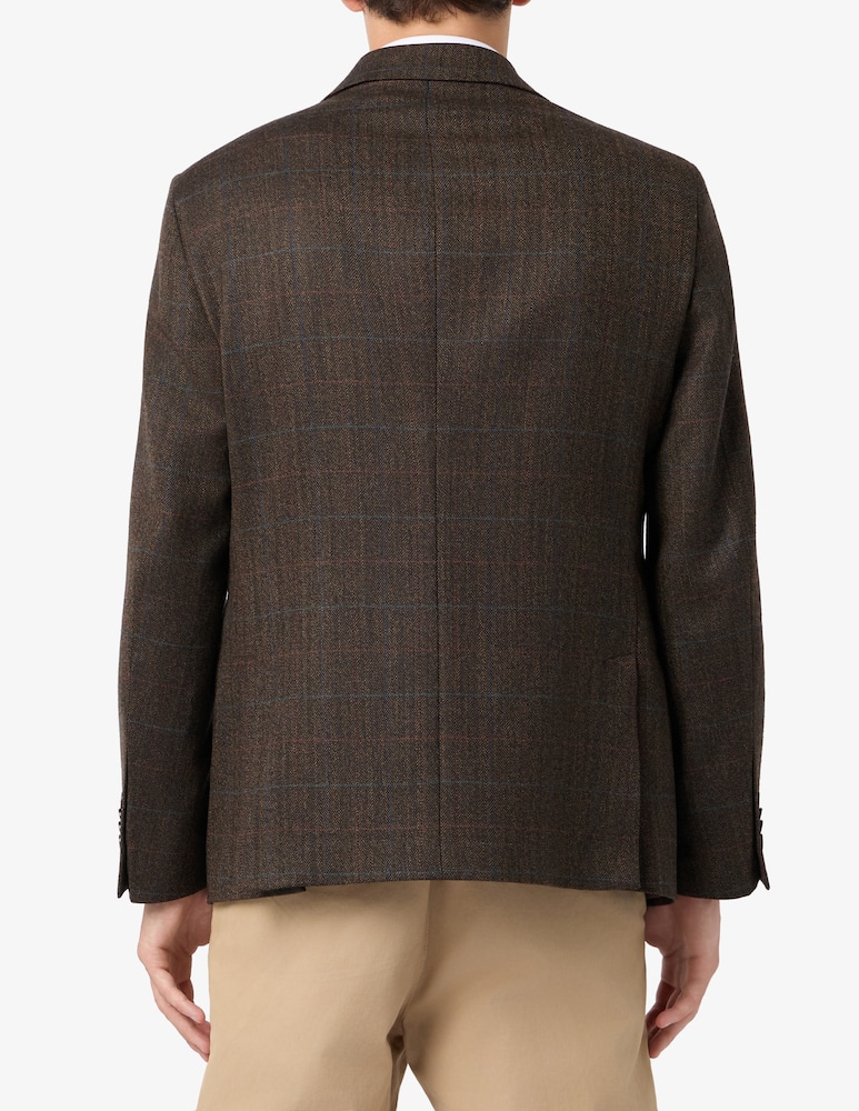 Sartoria Italiana Giacca monopetto semi sfoderata Principe di Galles in pura lana drop 6 - immagine 3 Sartoria Italiana Giacca monopetto semi sfoderata Principe di Galles in pura lana drop 6 - immagine 3
