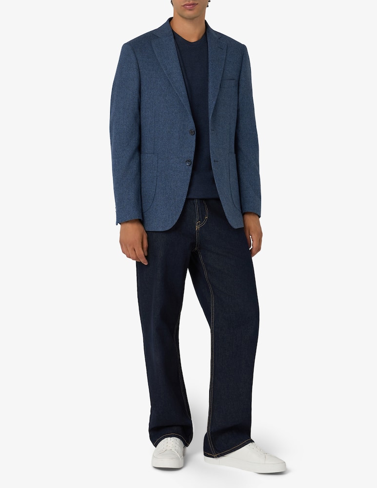 rinascente Sartoria Italiana Giacca monopetto semi sfoderata drop 6 con microfantasia in lana