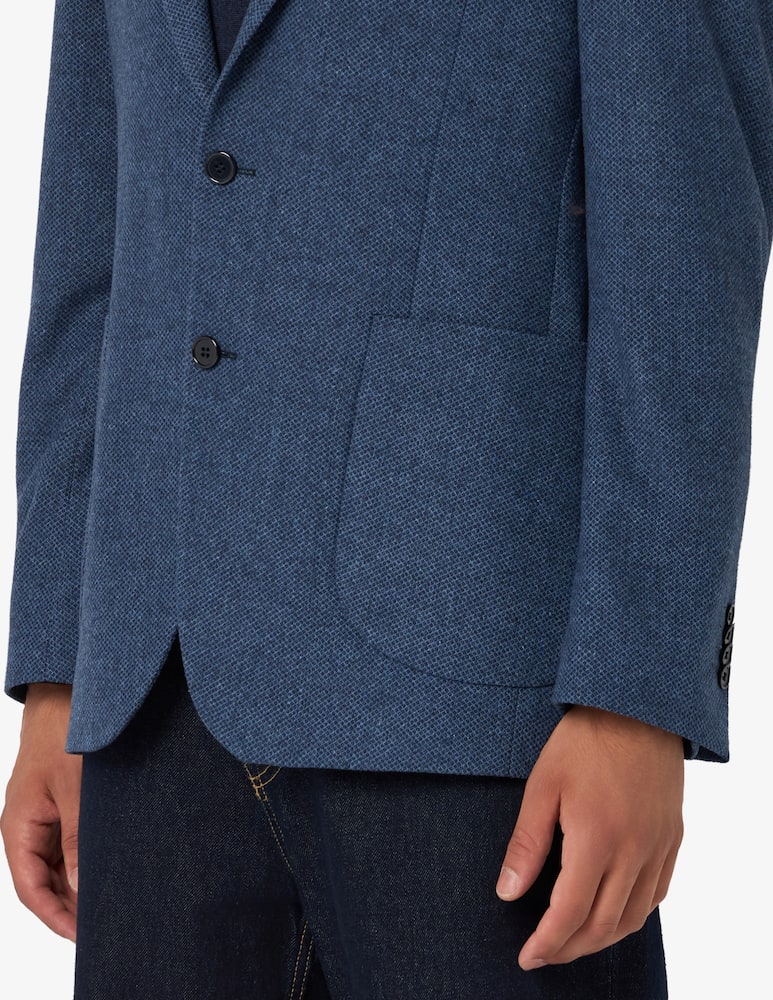 rinascente Sartoria Italiana Giacca monopetto semi sfoderata drop 6 con microfantasia in lana
