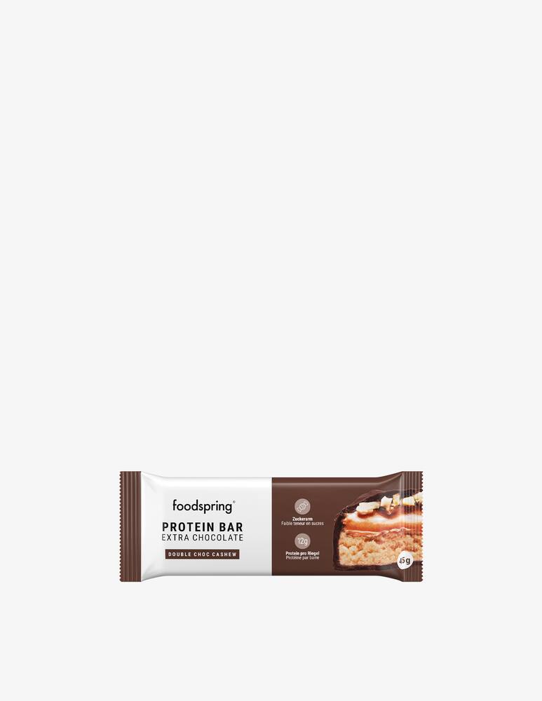 Foodspring Barrette Proteica Extra Cioccolato Doppio Cioccolato 45g - immagine 1