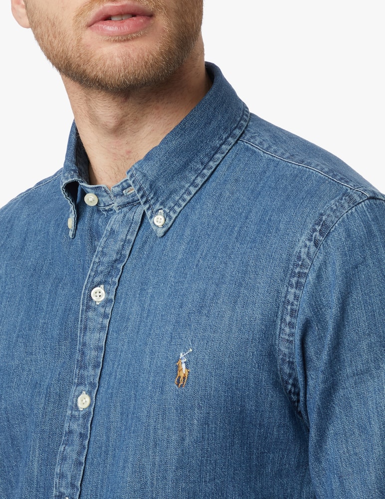 rinascente Polo Ralph Lauren Camicia button down in cotone - blu