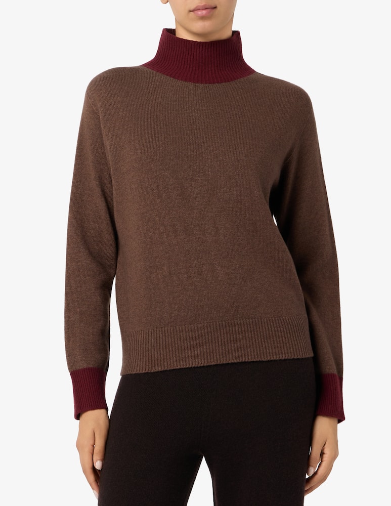 rinascente Rinascente Collection Maglia boxy bicolor a collo alto