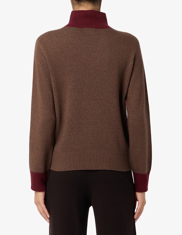 rinascente Rinascente Collection Maglia boxy bicolor a collo alto