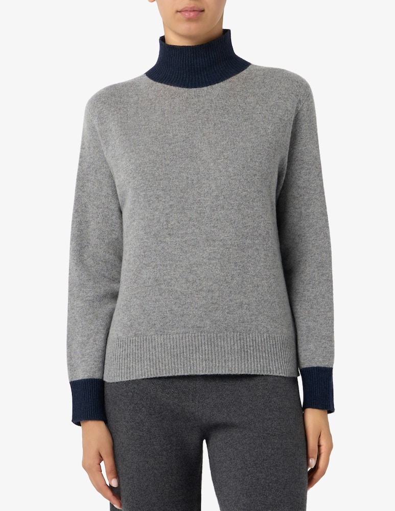 rinascente Rinascente Collection Boxy bicolour turtleneck jumper