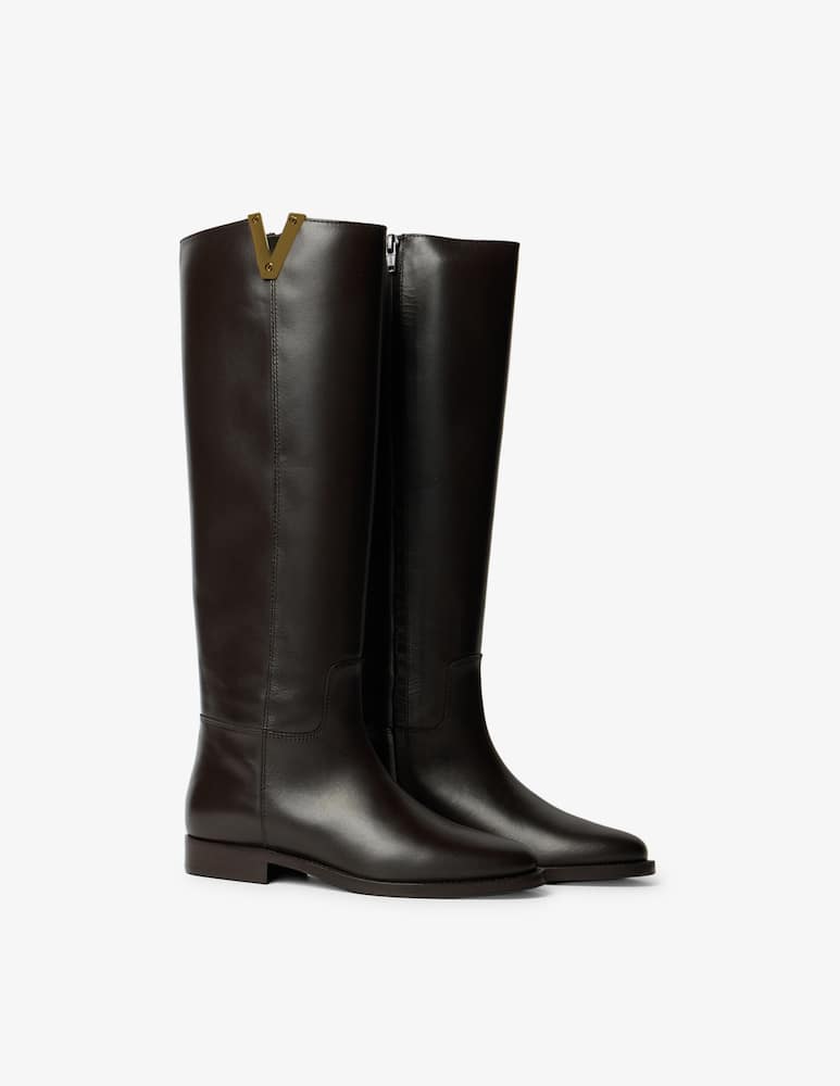 VIA ROMA 15 Flat nabuk boots - picture 2 VIA ROMA 15 Flat nabuk boots - picture 2
