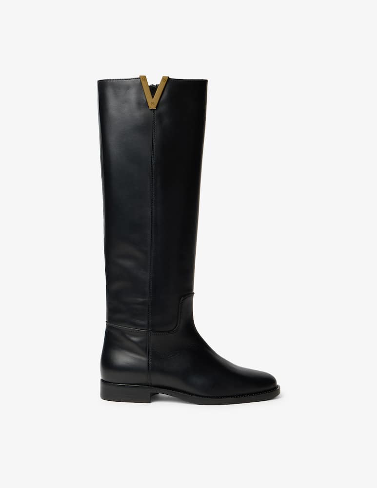 VIA ROMA 15 Flat leather boots - picture 1 VIA ROMA 15 Flat leather boots - picture 1