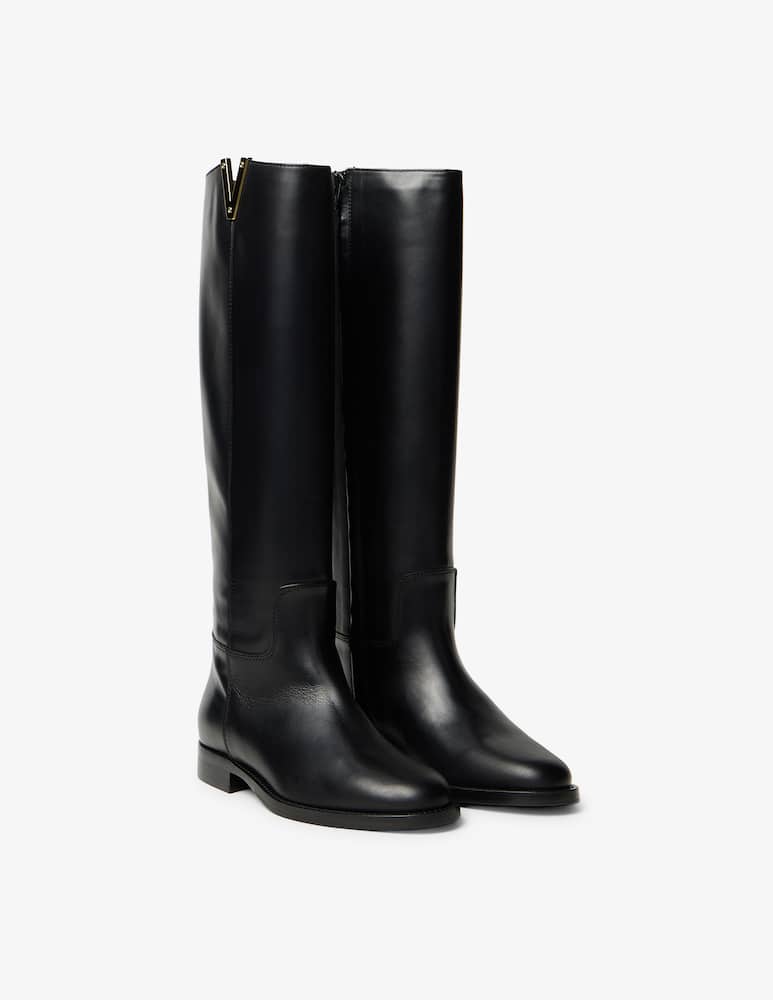 VIA ROMA 15 Flat leather boots - picture 2 VIA ROMA 15 Flat leather boots - picture 2