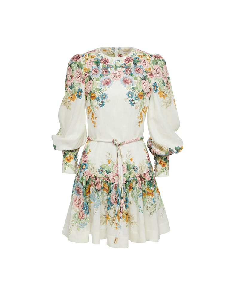 rinascente ZIMMERMANN Wavelength bell sleeve mini dress