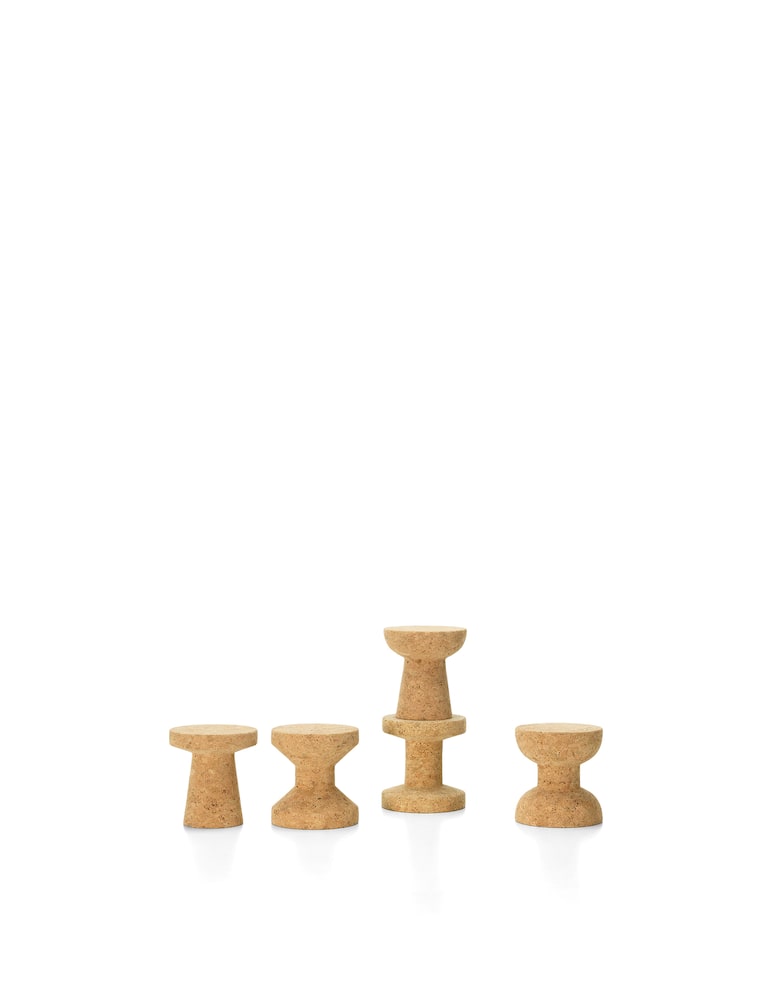 rinascente Vitra Cork Family modello D  tavolino sgabello in sughero - Beige