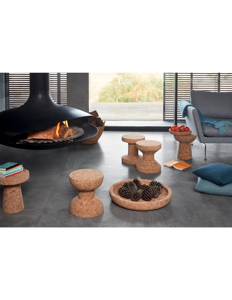 rinascente Vitra Cork Family modello D  tavolino sgabello in sughero - Beige