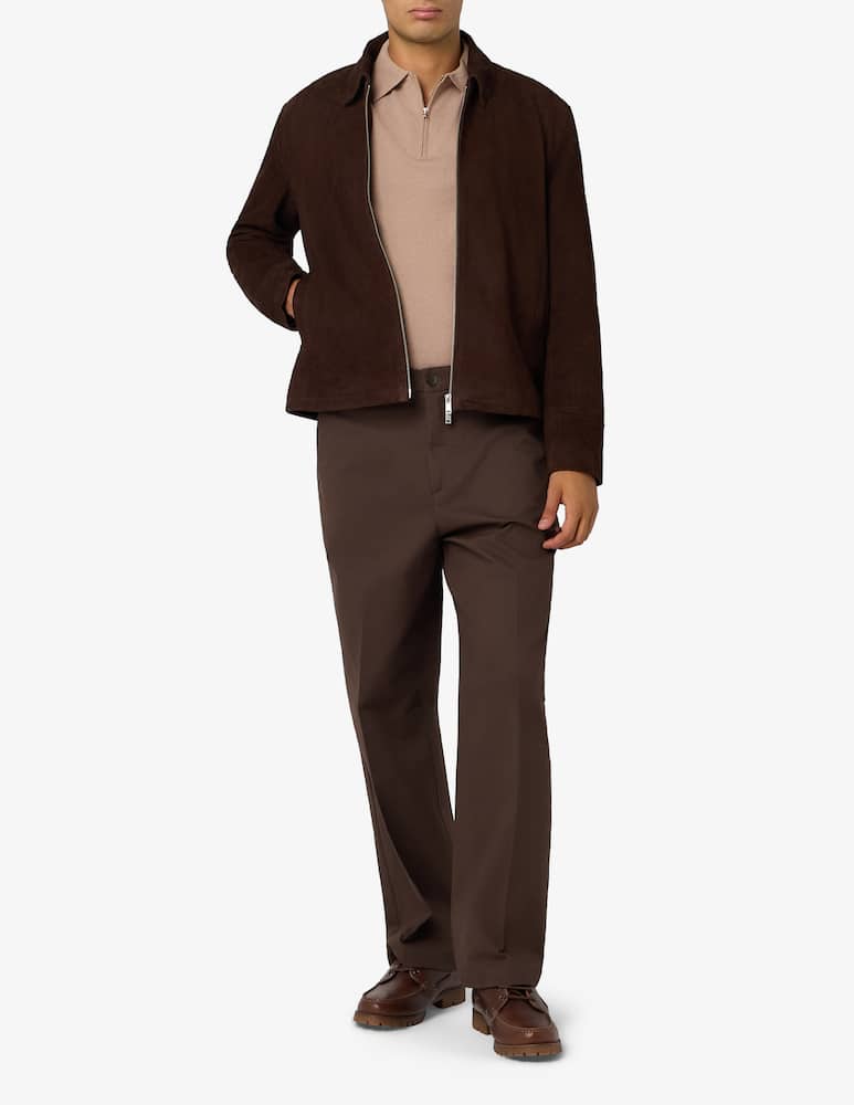 rinascente Misaky Zip-up suede jacket