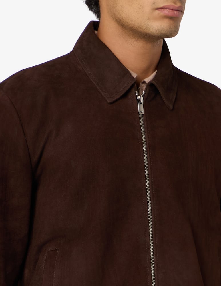 rinascente Misaky Zip-up suede jacket