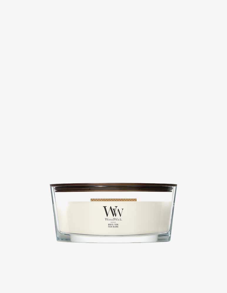 Woodwick Ellipse Candle White Teak - picture 1 Woodwick Ellipse Candle White Teak - picture 1