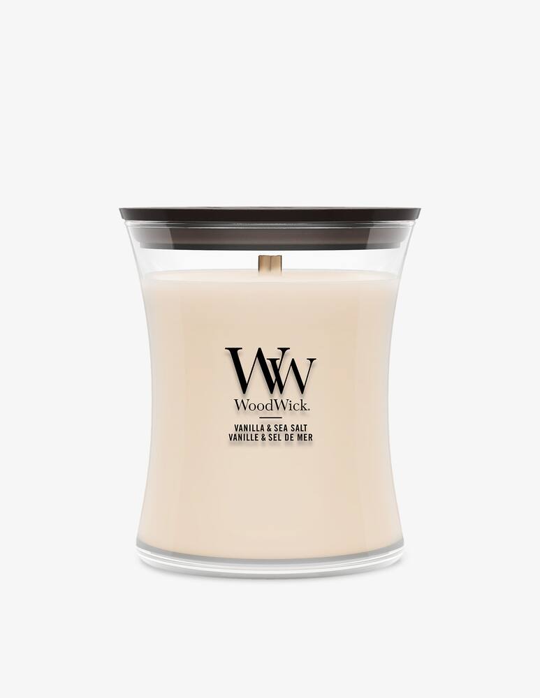 Woodwick Medium Vanilla & Sea Salt Candle - picture 1 Woodwick Medium Vanilla & Sea Salt Candle - picture 1