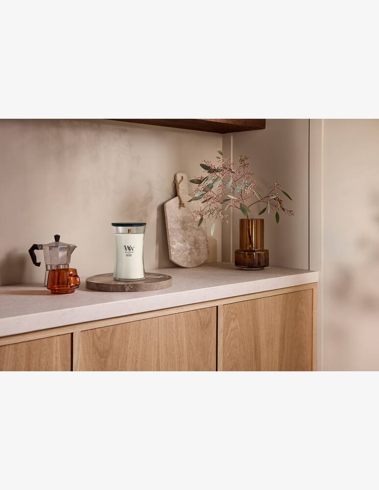 rinascente Woodwick Candela Grande White Honey