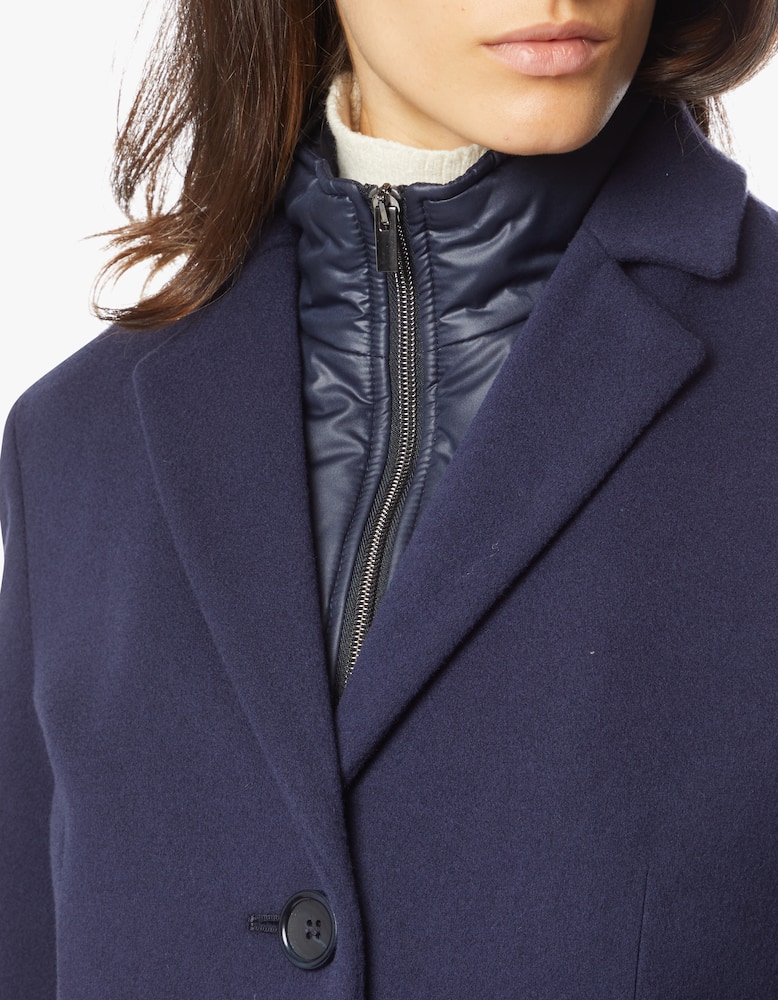 Cinzia Rocca Cappotto in misto lana con gilet - immagine 5