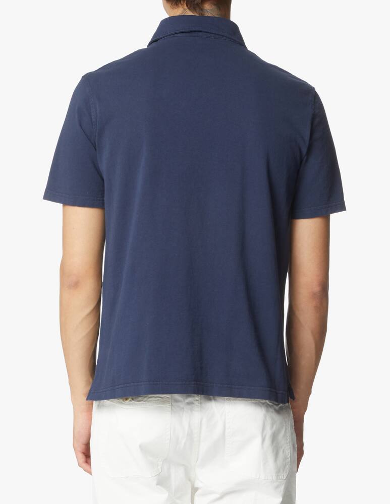 rinascente East Harbour Pocket logo short sleeve polo - blue